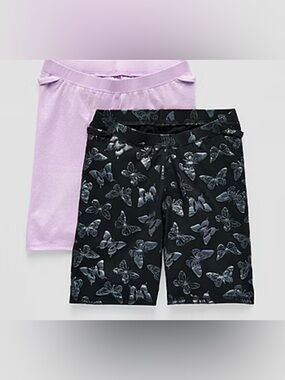 2 Pair Girls Adaptive Bike Shorts Small 6-6x
